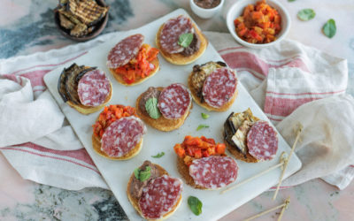 Mini blinis con Salame Felino IGP in 3 gusti