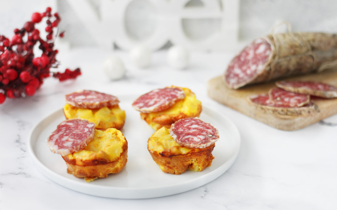 Mini frittate di patate e provola con Salame Felino