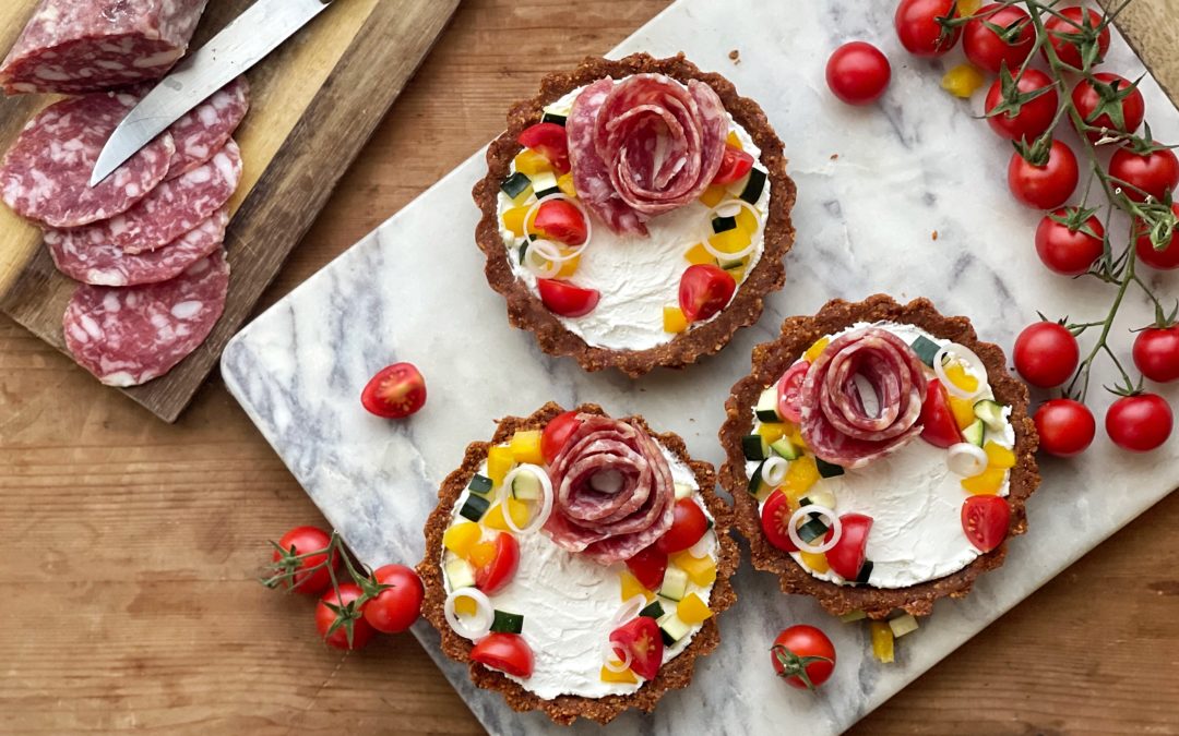 Tartellette senza cottura al Salame Felino IGP