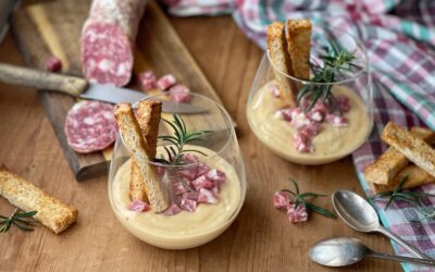 Crema di cannellini con pane croccante e Salame Felino IGP