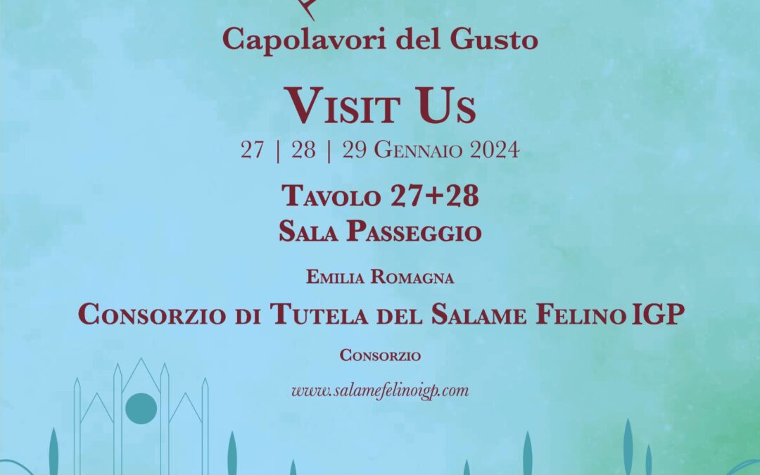 Coppa di Parma Igp e Salame Felino Igp: i due salumi made-in-Parma protagonisti a Wine&Siena